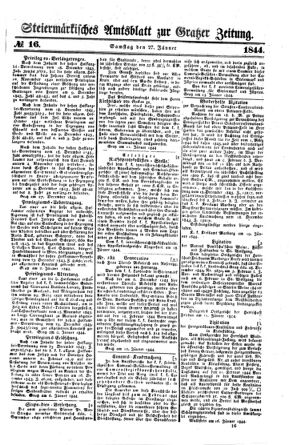 Steyermärkisches Amtsblatt zur Grätzer Zeitung 18440127 Seite: 1