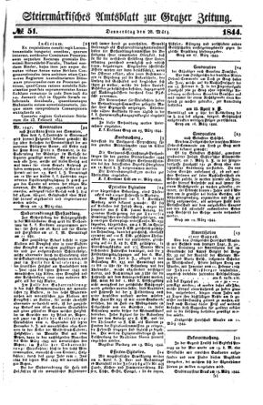 Steyermärkisches Amtsblatt zur Grätzer Zeitung 18440328 Seite: 1