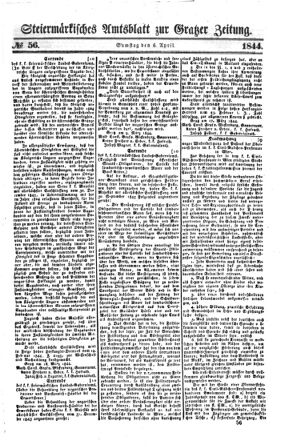 Steyermärkisches Amtsblatt zur Grätzer Zeitung 18440406 Seite: 1