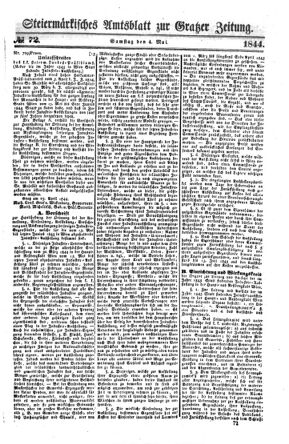 Steyermärkisches Amtsblatt zur Grätzer Zeitung 18440504 Seite: 1