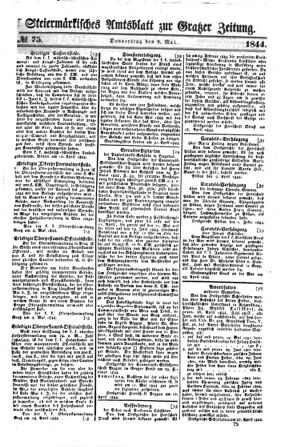 Steyermärkisches Amtsblatt zur Grätzer Zeitung 18440509 Seite: 1