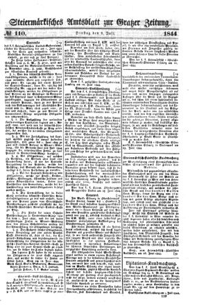 Steyermärkisches Amtsblatt zur Grätzer Zeitung 18440709 Seite: 1