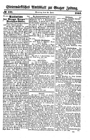 Steyermärkisches Amtsblatt zur Grätzer Zeitung 18440729 Seite: 1