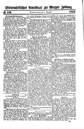 Steyermärkisches Amtsblatt zur Grätzer Zeitung 18440801 Seite: 1