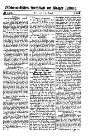 Steyermärkisches Amtsblatt zur Grätzer Zeitung 18440805 Seite: 1