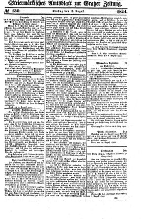 Steyermärkisches Amtsblatt zur Grätzer Zeitung 18440813 Seite: 1