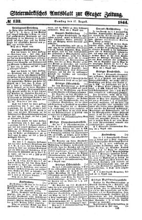 Steyermärkisches Amtsblatt zur Grätzer Zeitung 18440817 Seite: 1