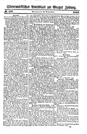 Steyermärkisches Amtsblatt zur Grätzer Zeitung 18440930 Seite: 1