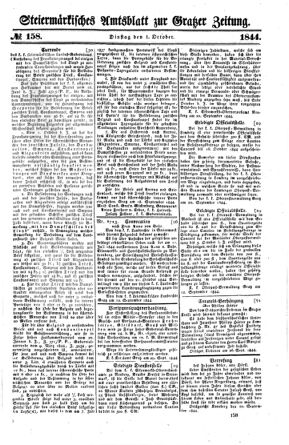 Steyermärkisches Amtsblatt zur Grätzer Zeitung 18441001 Seite: 1