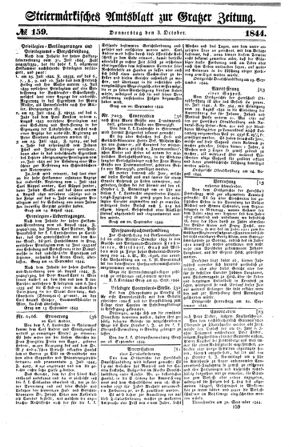 Steyermärkisches Amtsblatt zur Grätzer Zeitung 18441003 Seite: 1