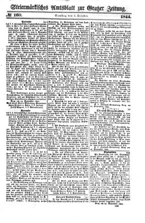 Steyermärkisches Amtsblatt zur Grätzer Zeitung 18441005 Seite: 1