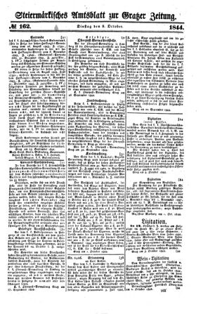 Steyermärkisches Amtsblatt zur Grätzer Zeitung 18441008 Seite: 1