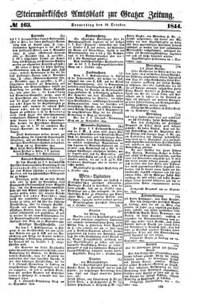 Steyermärkisches Amtsblatt zur Grätzer Zeitung 18441010 Seite: 1