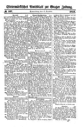 Steyermärkisches Amtsblatt zur Grätzer Zeitung 18441017 Seite: 1