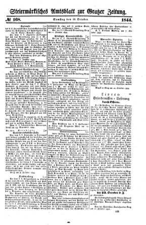 Steyermärkisches Amtsblatt zur Grätzer Zeitung 18441019 Seite: 1