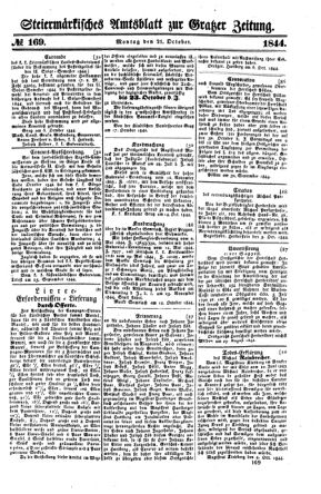 Steyermärkisches Amtsblatt zur Grätzer Zeitung 18441021 Seite: 1