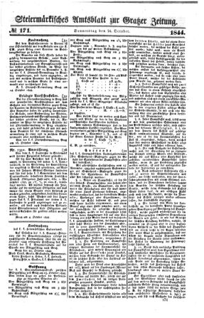 Steyermärkisches Amtsblatt zur Grätzer Zeitung 18441024 Seite: 1