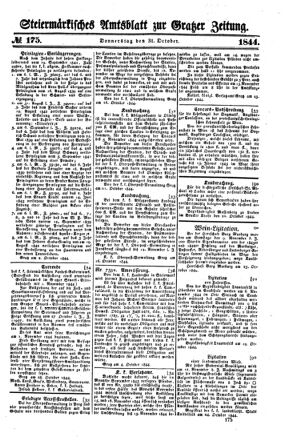 Steyermärkisches Amtsblatt zur Grätzer Zeitung 18441031 Seite: 1