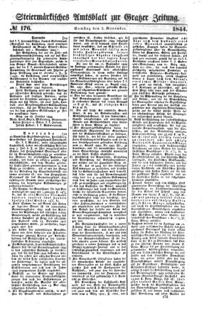 Steyermärkisches Amtsblatt zur Grätzer Zeitung 18441102 Seite: 1