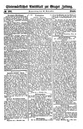 Steyermärkisches Amtsblatt zur Grätzer Zeitung 18441128 Seite: 1