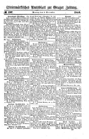 Steyermärkisches Amtsblatt zur Grätzer Zeitung 18441209 Seite: 1