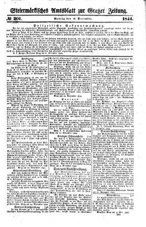 Steyermärkisches Amtsblatt zur Grätzer Zeitung 18441216 Seite: 1