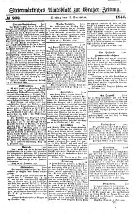 Steyermärkisches Amtsblatt zur Grätzer Zeitung 18441217 Seite: 1