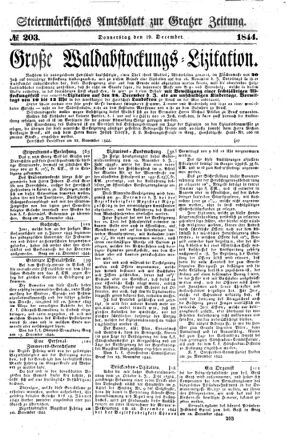 Steyermärkisches Amtsblatt zur Grätzer Zeitung 18441219 Seite: 1