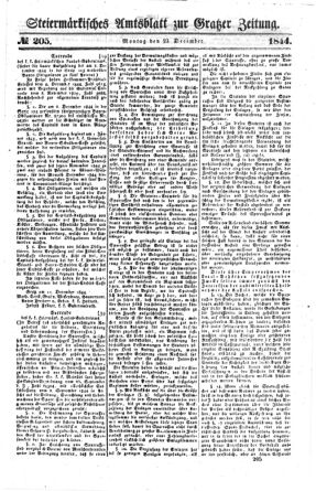 Steyermärkisches Amtsblatt zur Grätzer Zeitung 18441223 Seite: 1