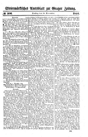 Steyermärkisches Amtsblatt zur Grätzer Zeitung 18441224 Seite: 1