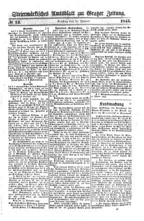 Steyermärkisches Amtsblatt zur Grätzer Zeitung