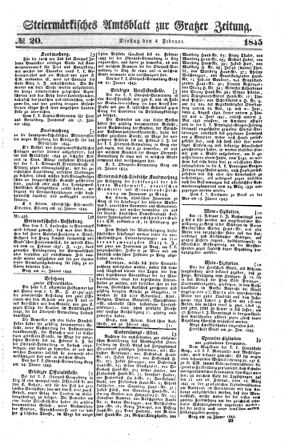 Steyermärkisches Amtsblatt zur Grätzer Zeitung 18450204 Seite: 1