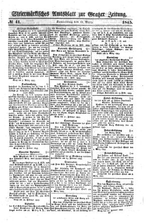 Steyermärkisches Amtsblatt zur Grätzer Zeitung 18450313 Seite: 1