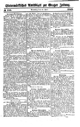 Steyermärkisches Amtsblatt zur Grätzer Zeitung 18450719 Seite: 1