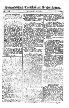 Steyermärkisches Amtsblatt zur Grätzer Zeitung 18450728 Seite: 1