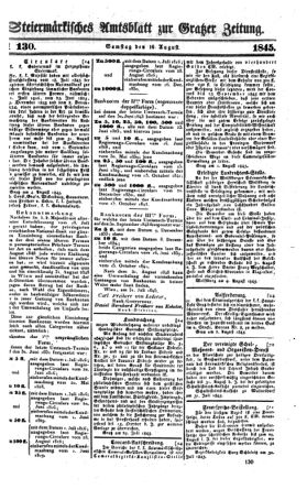 Steyermärkisches Amtsblatt zur Grätzer Zeitung 18450816 Seite: 1