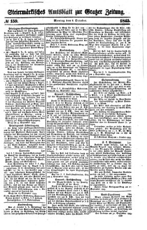 Steyermärkisches Amtsblatt zur Grätzer Zeitung 18451006 Seite: 1