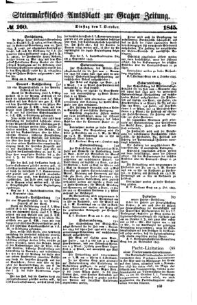 Steyermärkisches Amtsblatt zur Grätzer Zeitung 18451007 Seite: 1