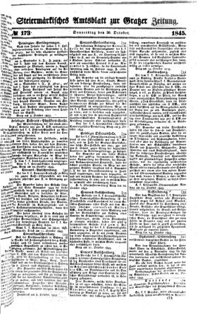 Steyermärkisches Amtsblatt zur Grätzer Zeitung 18451030 Seite: 1