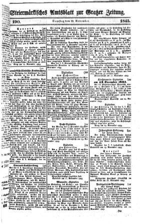 Steyermärkisches Amtsblatt zur Grätzer Zeitung 18451129 Seite: 1