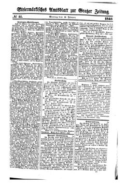 Steyermärkisches Amtsblatt zur Grätzer Zeitung 18460119 Seite: 1