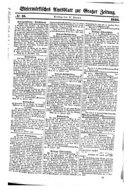 Steyermärkisches Amtsblatt zur Grätzer Zeitung 18460127 Seite: 1