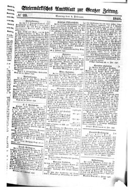 Steyermärkisches Amtsblatt zur Grätzer Zeitung 18460209 Seite: 1