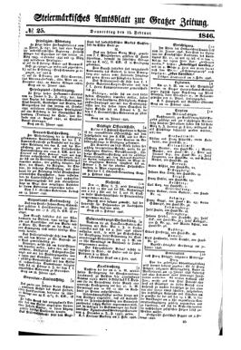 Steyermärkisches Amtsblatt zur Grätzer Zeitung 18460212 Seite: 1