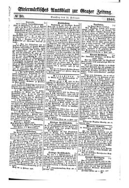 Steyermärkisches Amtsblatt zur Grätzer Zeitung 18460221 Seite: 1