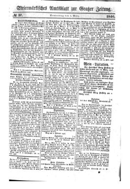 Steyermärkisches Amtsblatt zur Grätzer Zeitung 18460305 Seite: 1