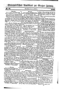 Steyermärkisches Amtsblatt zur Grätzer Zeitung 18460314 Seite: 1