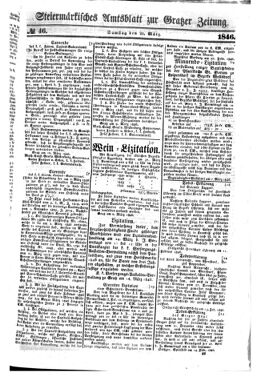 Steyermärkisches Amtsblatt zur Grätzer Zeitung 18460321 Seite: 1