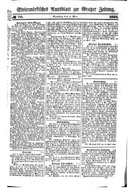 Steyermärkisches Amtsblatt zur Grätzer Zeitung 18460502 Seite: 1