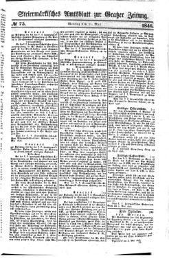 Steyermärkisches Amtsblatt zur Grätzer Zeitung 18460511 Seite: 1